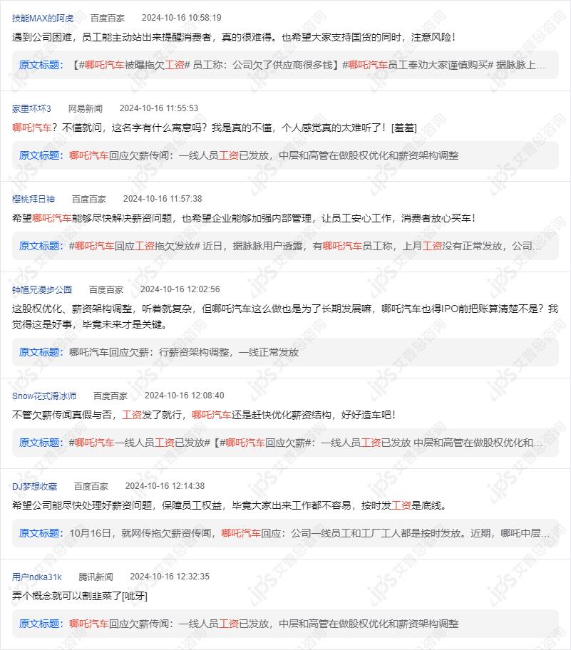 哪吒汽车拖欠工资事件舆情分析报告(图20)