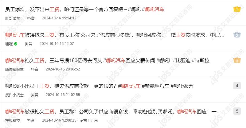 哪吒汽车拖欠工资事件舆情分析报告(图23)