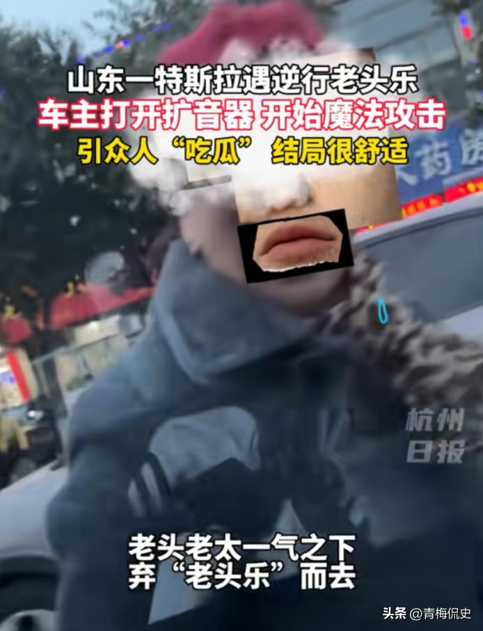 大爷开老头乐逆行，遭特斯拉车主魔法攻击，众人吃瓜，结局很舒适(图11)