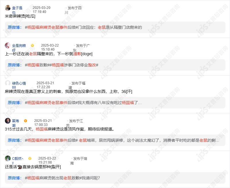 舆情报告｜杨国福麻辣烫食品柜出现老鼠事件舆情分析报告(图14)