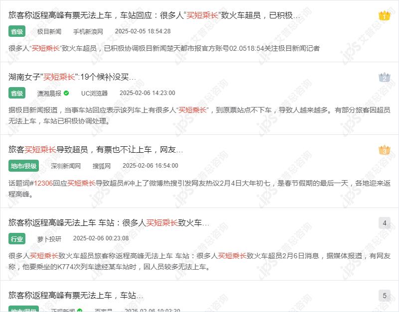 舆情报告｜12306买短乘长导致超员事件舆情分析报告(图10)