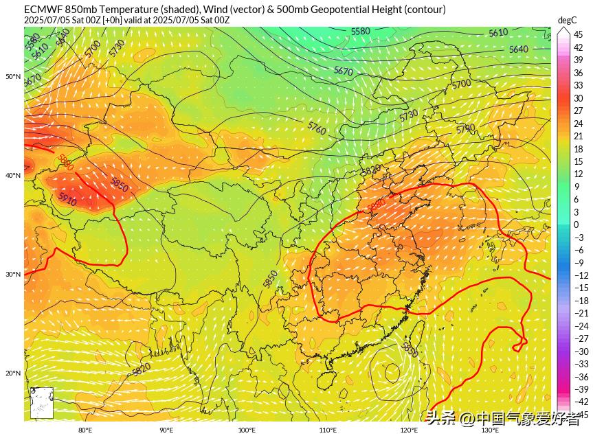 大范围牛舔型高温突降北方,多地破纪录气候乱套？分析:暂副高异常(图2)
